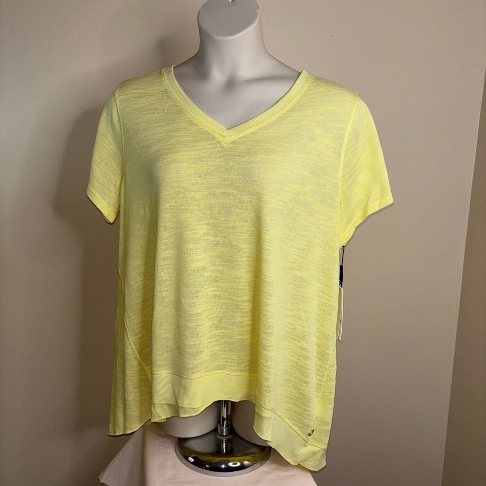 Yellow V-Neck Women's Top